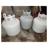 3 EMPTY LP tanks