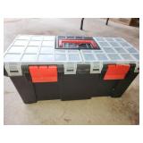 plastic toolbox and tools