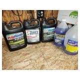 partial bottles anti freeze and wash