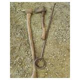 axe, pick, bar