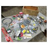 assorted hardware, bolts, screws
