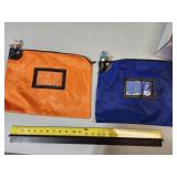 two large locking bank bags