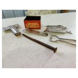 Blasting cap tin, beer can openers