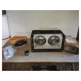 speaker box, speakers, wire