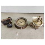 antique gauge, door handle, shower control