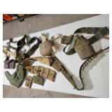 military belts and canteens