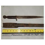 unmarked knife and sheath