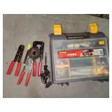 organizer with electrical components