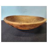 wooden carved bowl, 12.5"