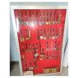 FOB collection in display case