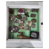 belt buckles, barrel bung in case