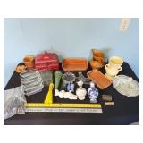 Bells Wax Vestas, marble& prec. stone vase,pottery