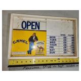 Joe Camel OPEN sign