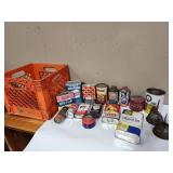 crate with vtg products, mostly empty