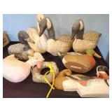 plush geese and ducks decor