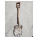 antique shovel w/carved wood handle