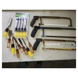 hacksaws and chisels