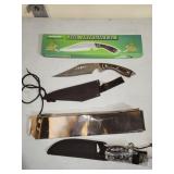 large knives and sheathes