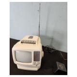 GPX portable 5" TV, radio, cassette player