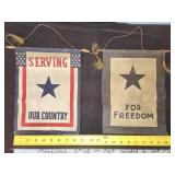 WWII era service banners