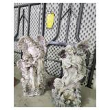 two garden angels