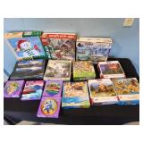 variety of used puzzles
