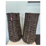 two new woven planters