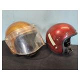 Vtg helmets, one with visor