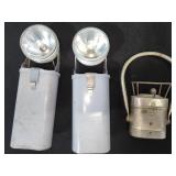 two Bell System lights and other lamp