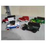 5 truck coin jars full of coins