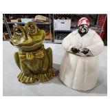 Mammie and Frog cookie jars