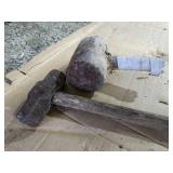 two sledge hammers, handles are junk