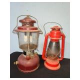 two oil lamps