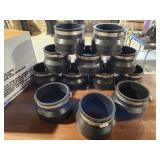 4" clay to plastic Fernco adapters