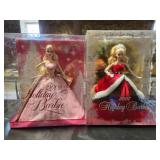 2007 & 2009 Holiday Barbies