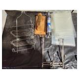 bath accessories, racks, shower curtain