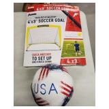 soccer goal and ball