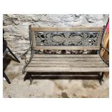 cast & wooden bench