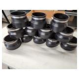 (12) 4" clay to plastic connectors
