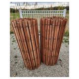 two rolls of snow fence