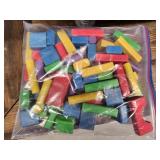 vtg toy wood blocks