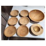 (1) Munising bowl and other wooden bowls