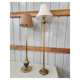 two floor lamps