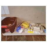 tote, electrical supplies