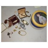 costume jewelry, watches