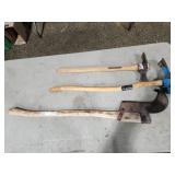 brush cutter, grub hoes