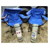 bag chairs and camp pads