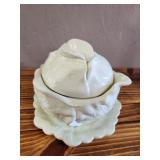 Holland Cabbage Leaf lidded bowl