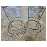 vtg iron patio chairs, need repair