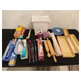 kitchen bags, roller, trays